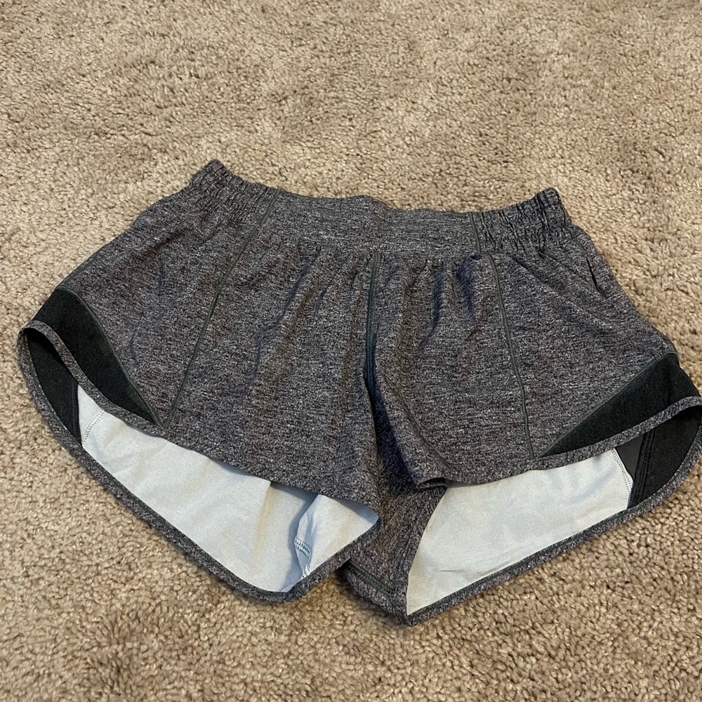 Grey lululemon hotty hot shorts